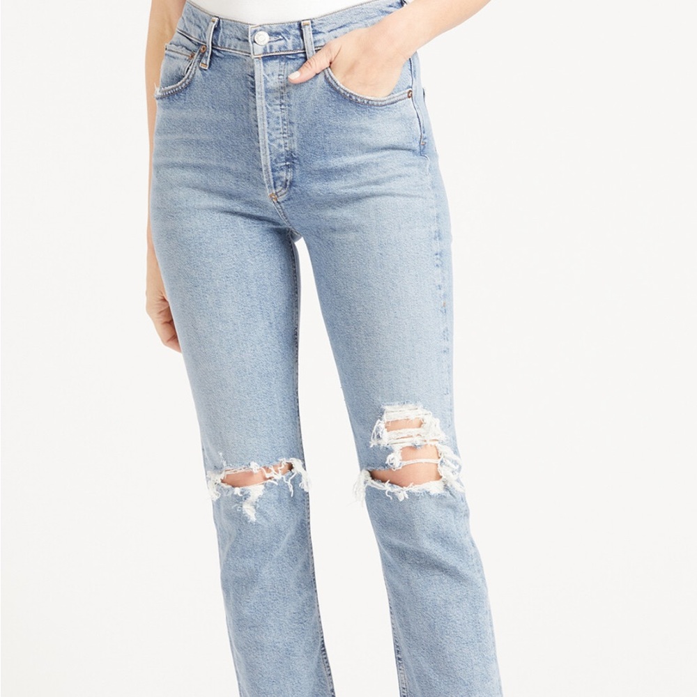Agolde Riley high rise straight jeans